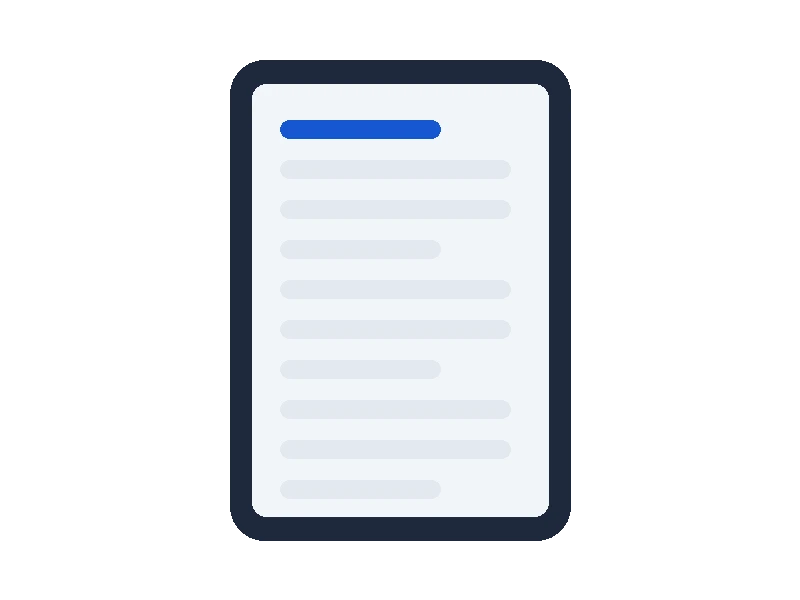Illustration of a tablet - sell your used iPad